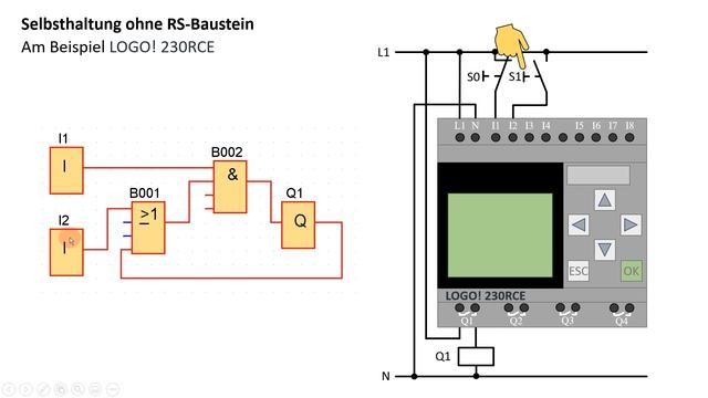 Selbsthaltung ohne RS-Baustein - Siemens LOGO! - Kleinsteuerungen - einfach und anschaulich erklärt смотреть онлайн
