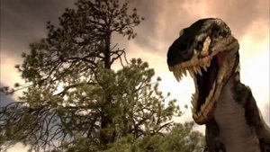 Динозавры дерутся под тему погони из Смешариков