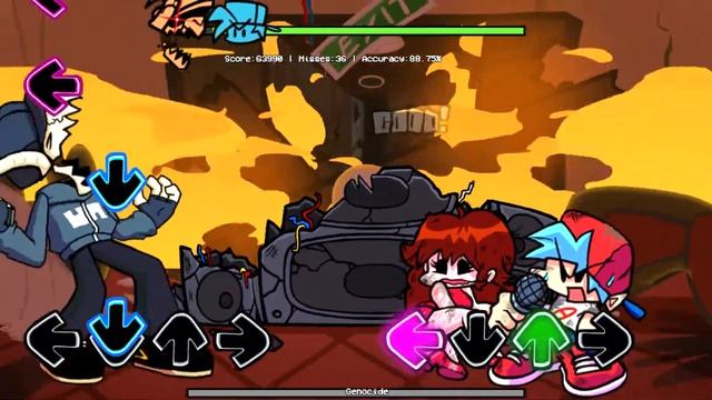 Friday Night Funkin (FNF) Ex BF- Genocide 143830score 89,91% acc смотреть онлайн