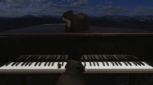 Maxwell the cat plays the Piano 1hour