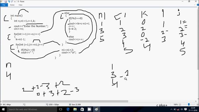 C++ Interview Questions - Print Triangle Pattern