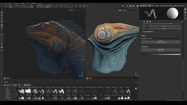 4. Iguana Skin Texturing - Adding Scale Color Variation