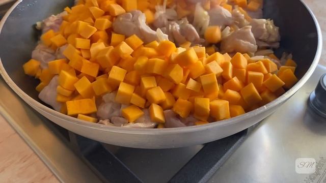 Курица с тыквой