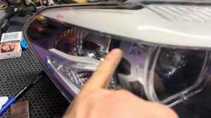 Восстановление фар BMW G30 и защита плёнкой. Свет До/После