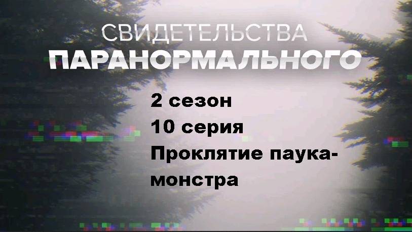 Свидетельства паранормального. Проклятие паука-монстра (2 сезон 10/12)