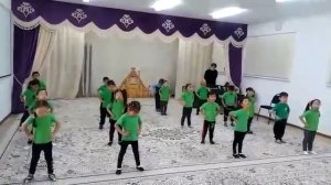 Балабақшадағы таңғы жаттығу. " Ханшацым Ана " балабақшасы Қызылорда. Левый берег