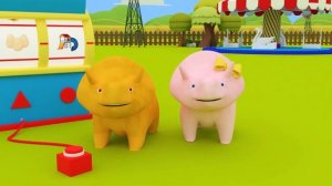 Учим цвета и цифры -  Цветы  - Динозаврик Дино и дети