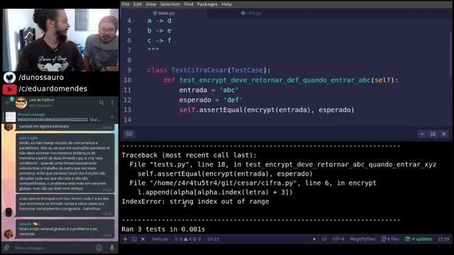 Resolvendo problemas #2: TDD e criptografia com Python (Cifra de Cesar)