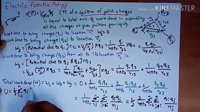 Electric Potential Energy of Continuous charge Distribution