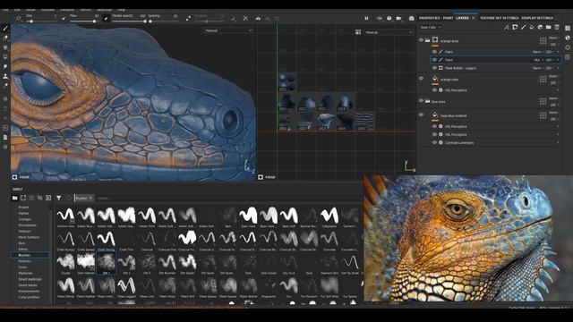 2. Iguana Skin Texturing - Laying Down Base Color