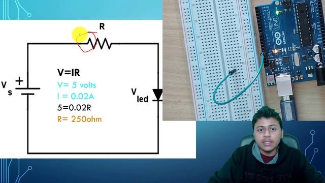 Arduino Tutorial - 6 | How to use a Breadboard | Circuit with LED , Resistor and Arduino | Heights
