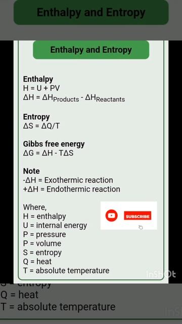 class 12 chemistry Enthalpy and Entropy formula 🥰#shorts #trending #youtubeshorts смотреть онлайн