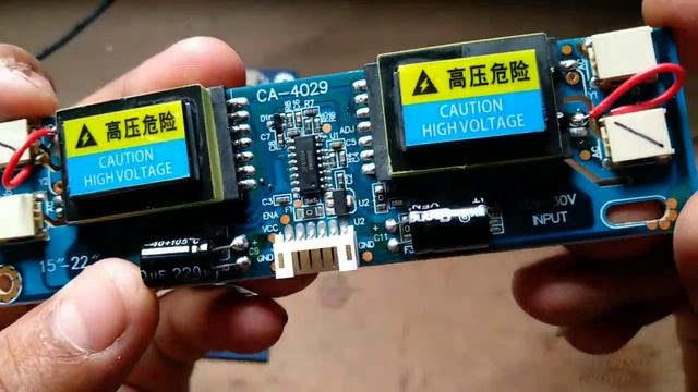 How to make 2 CCFL back light connection in 4 output Inverter card I Panel back light connection