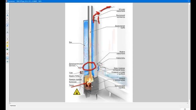 Банная печь  косвенного нагрева часть 2  ( как работает душ) смотреть онлайн