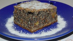 Маковый пирог с грецкими орехами
