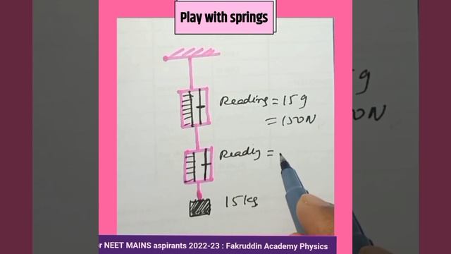 Play with physics (springs) | Newton's laws short tricks|#shorts #shorts #ytshorts