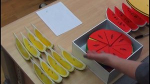 Получение дроби при делении одного целого на равные части