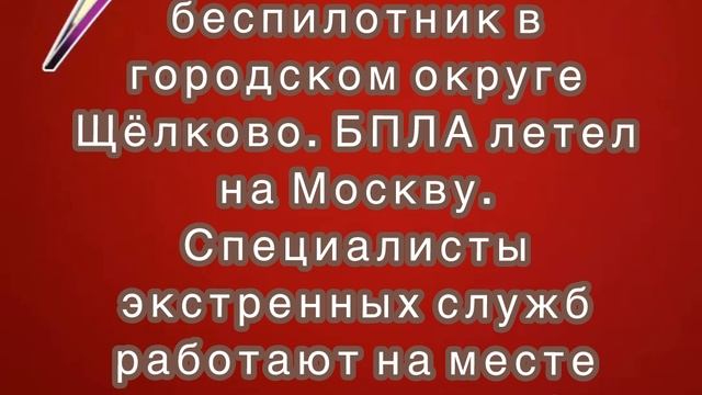 ПВО уничтожила беспилотник в городском округе Щёлково