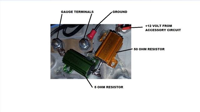 1966 Mustang Oil gauge converted to voltmeter in place of ammeter