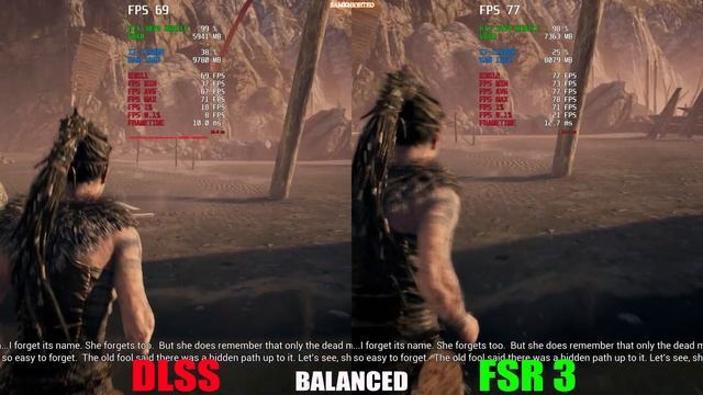 DLSS vs FSR 3  Hellblade Senuas Sacrifice  FSR 3 Test  RTX 3070  FPS Test  All DLSS Settings