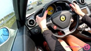 ✳️Driving Ferrari California 460HP (338kW) POV RIDING SHOTGUN WOMAN, Car ASMR