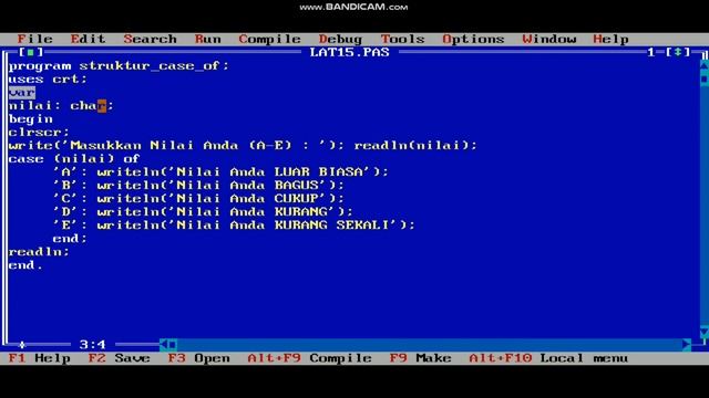 Tutorial Pascal part 14_Struktur Percabangan Case-Of смотреть онлайн