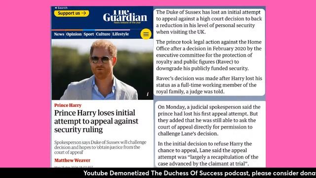 Harry LOSES Security Court Appeal, Meghan's Brand Launch Is Coming, William To Work Less + More Mes смотреть онлайн