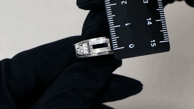 Серебряное кольцо AQUAMARINE с фианитом А60634Ч смотреть онлайн