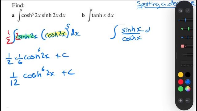 FM13 - Hyperbolic function 5a - Integrating hyperbolic functions 1