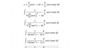 Calculus Help: ∫ 1/(9x^2-16) dx - Integration by trigonometric substitution - Techniques