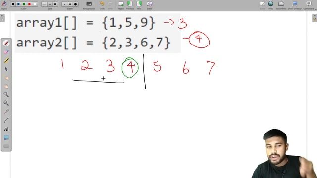 Median of 2 Sorted Arrays of Different Sizes | Problem of the Day-20/09/21 | Siddharth Hazra