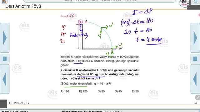 11. Sınıf Fizik - Kuvvet ve Hareket (İtme ve Çizgisel Momentum) - 17 🔩 смотреть онлайн