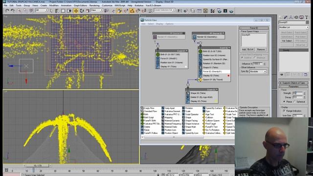 Tutorial 3DS Max Portugues - Erupcao Vulcania com Particle Flow - 04/04