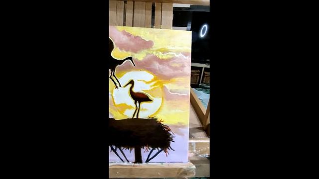 Картина Аисты "Вместе навсегда". Миниатюра смотреть онлайн