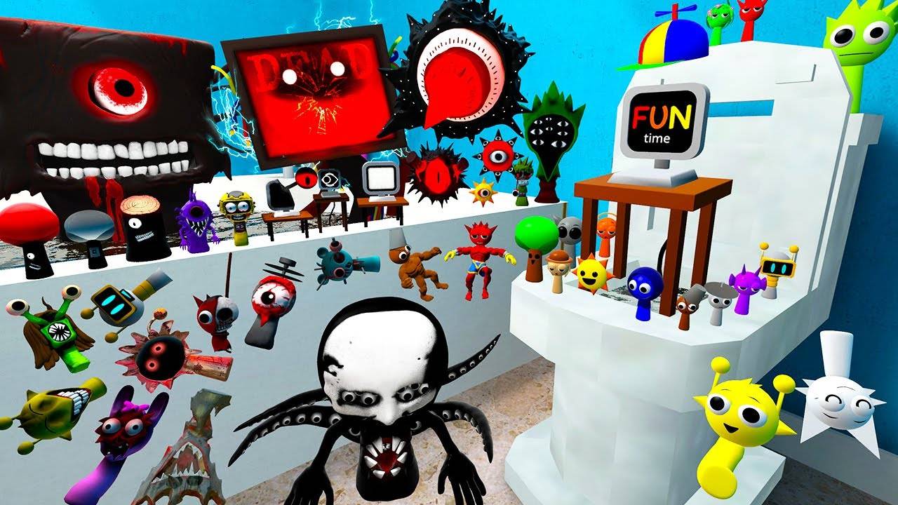 ВСЕ СПРУНКИ ХОРРОР ФАЗЫ ПРОТИВ БОЛЬШОЙ УНИТАЗ - All Phases Horror Incredibox Sprunki Big Toilet Gmod смотреть онлайн