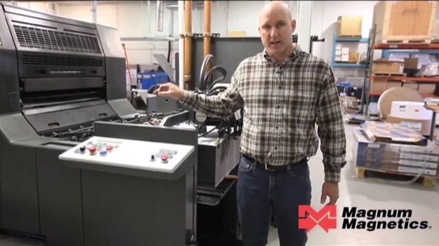 Printing Magnum Magnetics flexible magnet sheet on a Heidelberg Speedmaster offset press смотреть онлайн