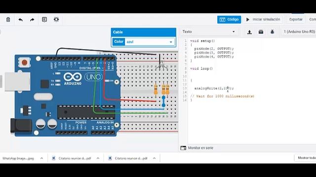 CAMBIAR DE COLORES CON "PWM EN ARDUINO"  tinkercad #tinkercad #pwm #rgb