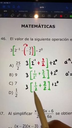 Guía UNAM 2022 Área 2 Matemáticas Pregunta 47