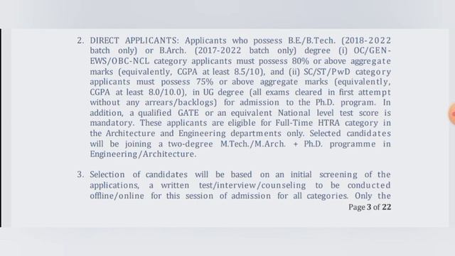 NIT ADMISSIONS || phd admission 2022 || NIT TRICHY || Last date - 30/11/2022 || NIT TIRUCHIRAPALLI