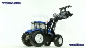 Трактор синий с ковшом Bruder 03-021