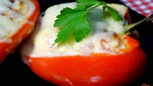 Перец фаршированный творогом и сыром