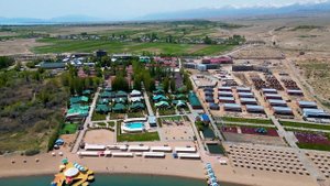 Пансионат Радуга Вест на Иссык-Куле: Райский уголок с высоты дрона