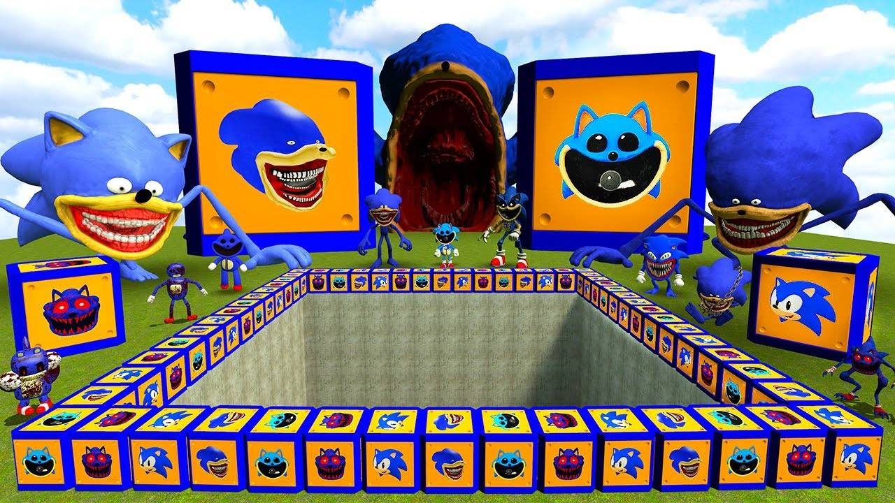 ГЛУБОКАЯ ЯМА ПРОТИВ ЛАКИ БЛОКИ ШИН СОНИК ПОЖИРАТЕЛЬ ВСЕ ВИДЫ - Big Hole Shin Sonic Tapes Garry's Mod смотреть онлайн