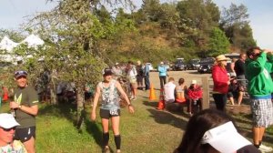 Monique finishing Lake Sonoma 50 Miler 2013