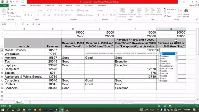 Excel IF Formula | Simple to Advanced | (multiple criteria, nested IF, AND, OR functions)