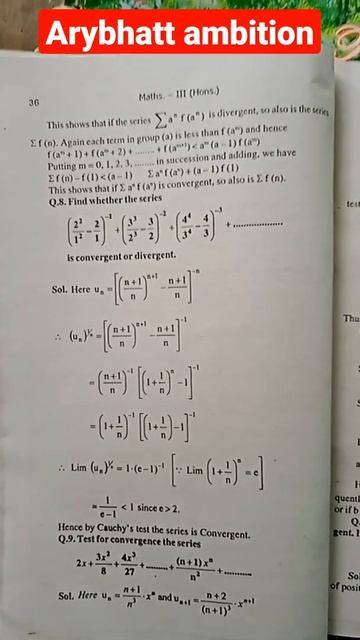 state and proof Cauchy condensation b.sc part 2👍👍👍q смотреть онлайн