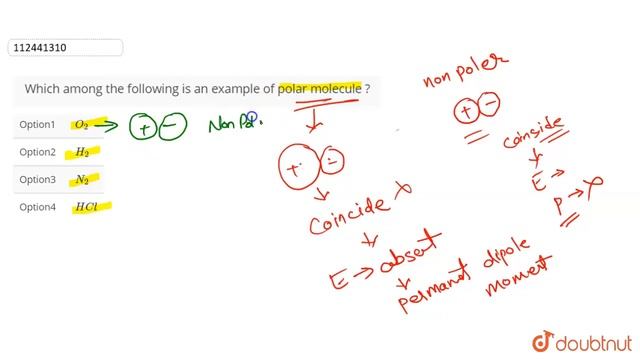 Which among the following is an example of polar molecule ? | 12 | ELECTROSTATIC POTENTIAL AND ... смотреть онлайн