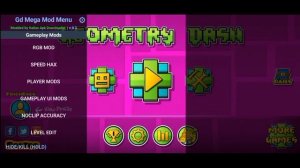 Гайд по замене музыки в Geometry Dash, используя Mega Mod Menu