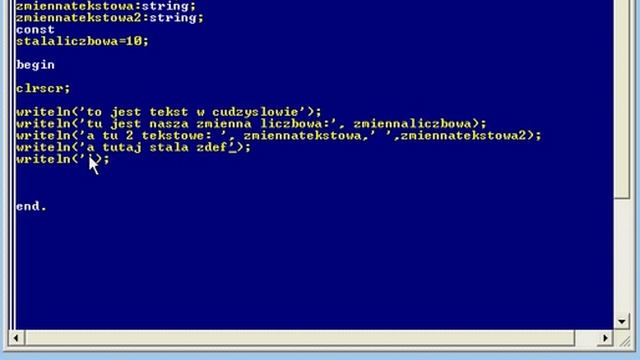 turbo pascal kurs - stale zmienne var const смотреть онлайн