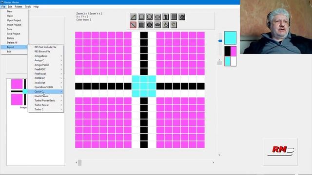 Sprite Editor - #TurboPascal & #QuickBASIC Custom Mouse Shapes  - Day 106